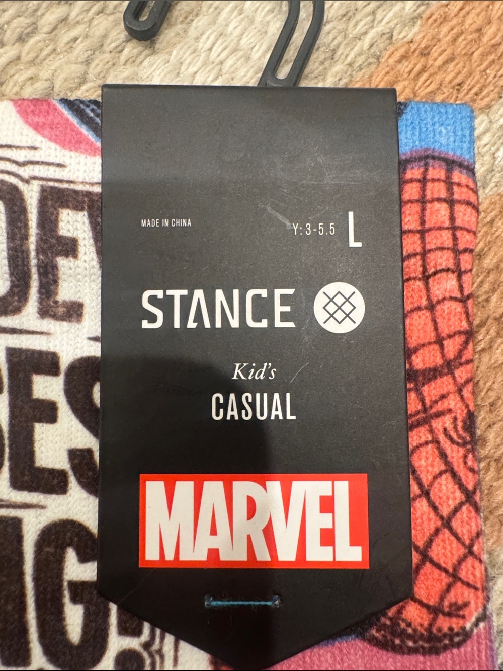 Stance Marvel Spider-Man Purple Red Blue Casual Socks Kids - Picture 6 of 7